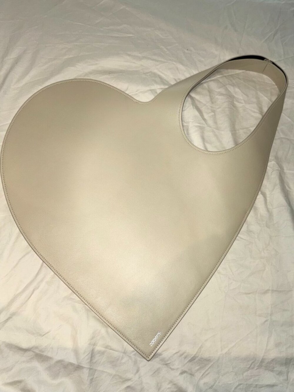 Coperni Heart Medium Shoulder Bag Beige Taupe Calfskin SS 2024